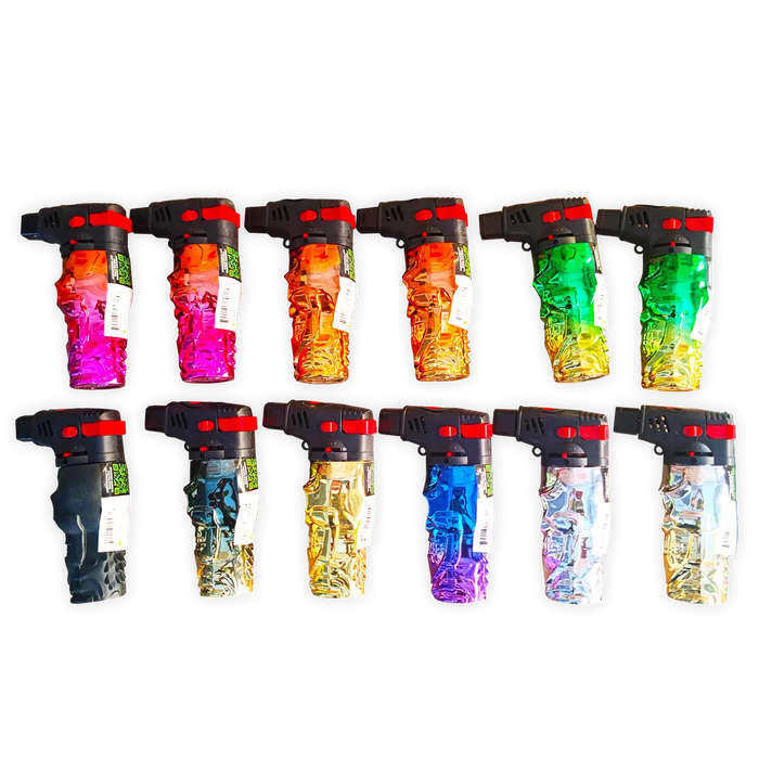 Metallic XXL Skull Torch Lighter - 12 Pieces Per Retail Ready Display 24715 SMOKEZILLA