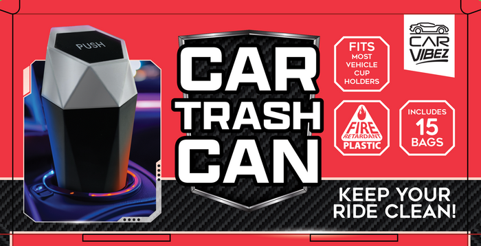 Mini Car Trash Can Accessory - 2 Pieces Per Retail Ready Display 41803