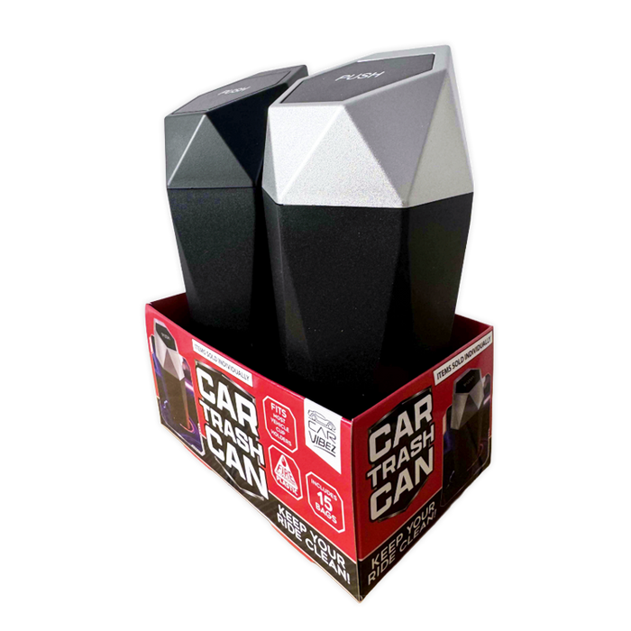 Mini Car Trash Can Accessory - 2 Pieces Per Retail Ready Display 41803