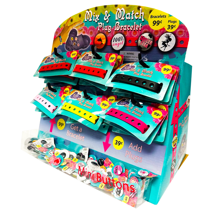 Mix and Match Charm Bracelet - 156 Pieces Per Retail Ready Kit Display 86854 NOVELTY INC
