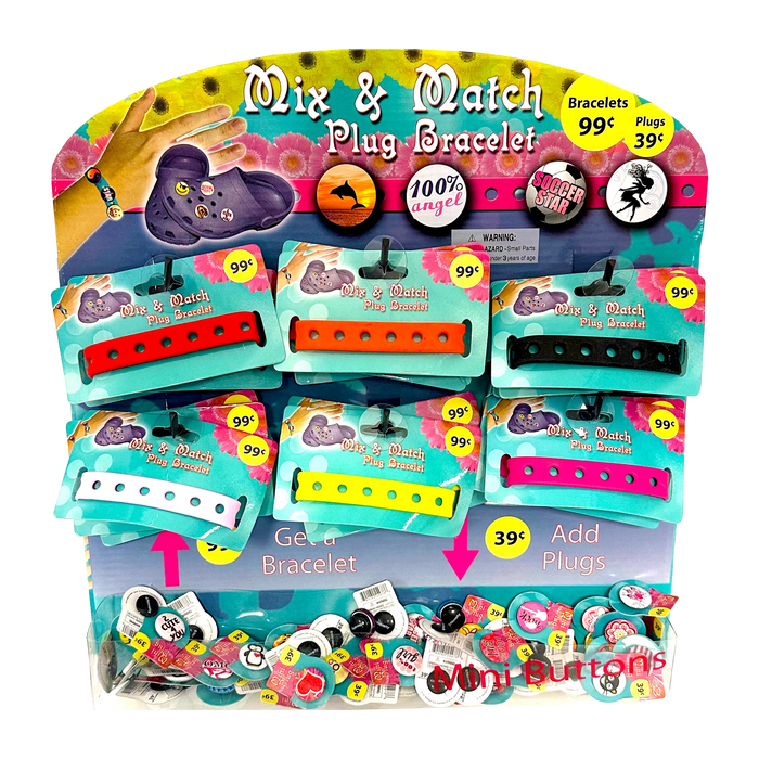 Mix and Match Charm Bracelet - 156 Pieces Per Retail Ready Kit Display 86854 NOVELTY INC