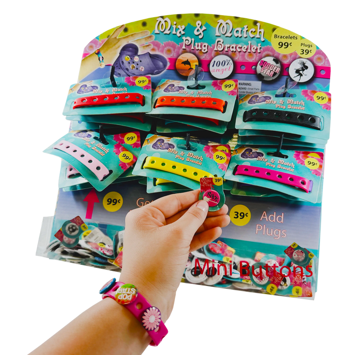 Mix and Match Charm Bracelet - 156 Pieces Per Retail Ready Kit Display 86854 NOVELTY INC