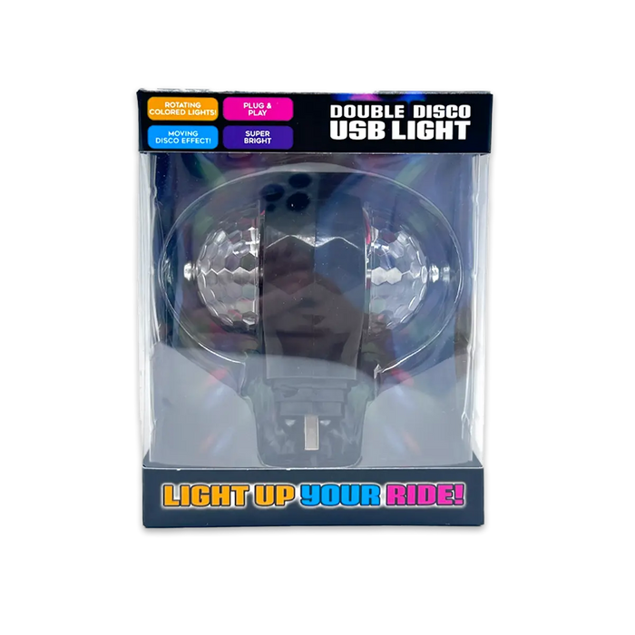 Mood Light USB Double Disco Ball - 6 Pieces Per Retail Ready Display 25344 CAR VIBEZ