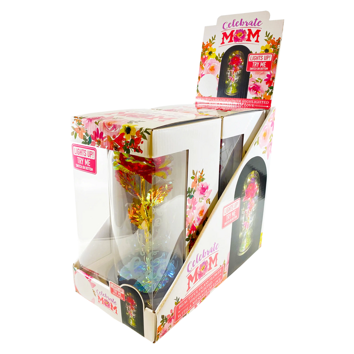 Mother's Day Celebrate Mom Jumbo Glass Keepsake - 2 Pieces Per Retail Ready Display 23338 KIPP BROTHERS