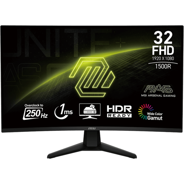 MSI MAG 32C6X - 31.5" FHD, 1920 x 1080, 250Hz, Gaming Monitor