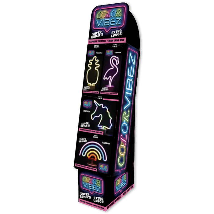 Neon Sign Assortment Floor Display - 16 Pieces Per Retail Ready Display 88462 NOVELTY INC