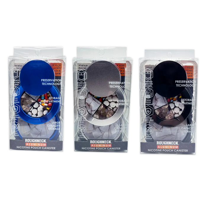 Nicotine Pouch And Storage Canisters  - 6 Pieces Per Retail Ready Display 25747 ROUGHNECK