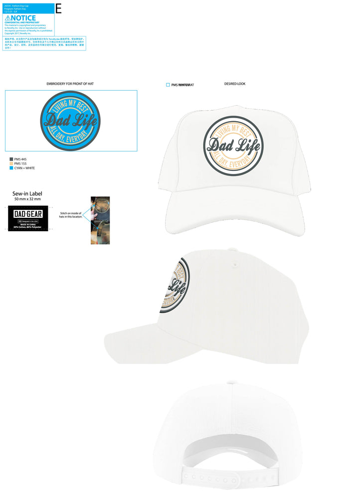 Patriotic Father's Day Ball Cap Hat - 6 Pieces Per Retail Ready Display 26554