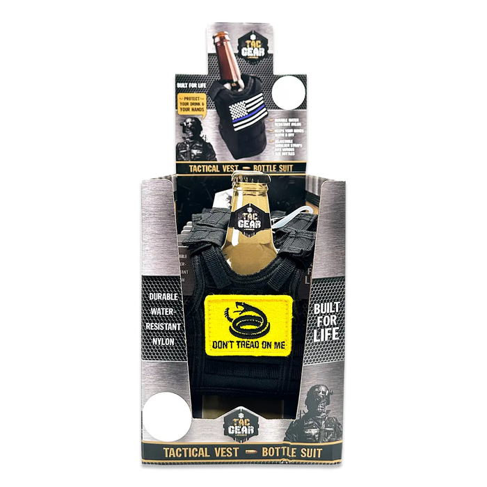 Patriotic MOLLE Insulated Bottle Suit with Patch - 6 Pieces Per Retail Ready Display 23758 TAC GEAR