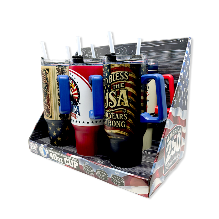 Patriotic USA 250 40oz Printed Cup - 6 Pieces Per Retail Ready Display 26541