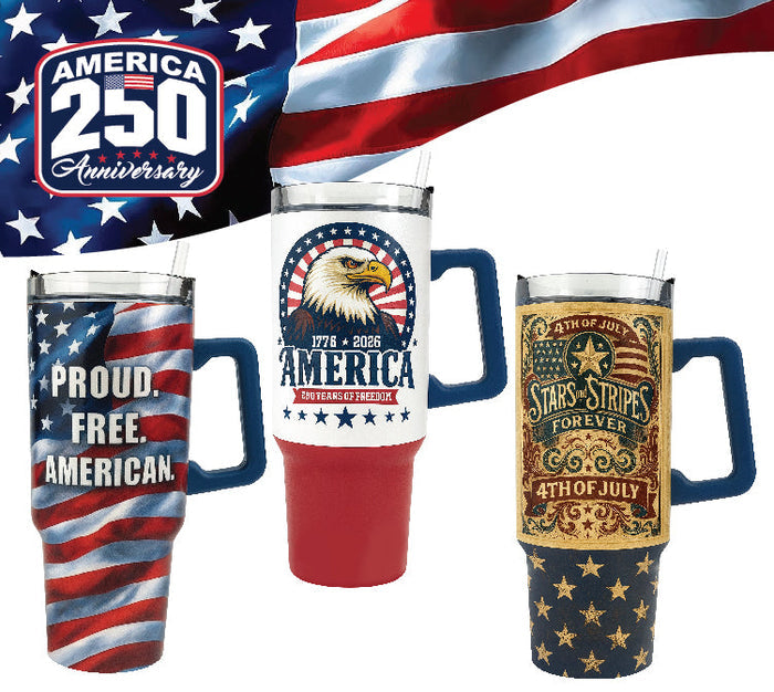 Patriotic USA 250 40oz Printed Cup - 6 Pieces Per Retail Ready Display 26541