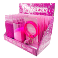Pink Power Key Chain and Can Cooler Assortment - 18 Pieces Per Retail Ready Display 88528 NOVELTY INC