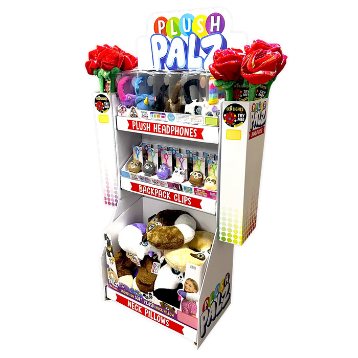 Plush and Headphones Assorted Floor Display - 36 Pieces Per Retail Ready Display 88521 KIPP BROTHERS