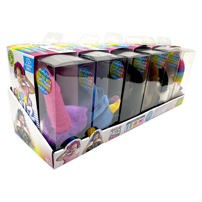 Plush and Headphones Assorted Floor Display - 36 Pieces Per Retail Ready Display 88521 KIPP BROTHERS