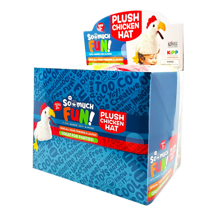 Plush Chicken Hat - 6 Pieces Per Retail Ready Display 25216 KIPP BROTHERS