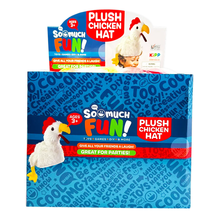 Plush Chicken Hat - 6 Pieces Per Retail Ready Display 25216 KIPP BROTHERS