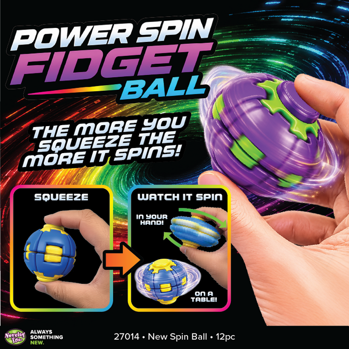 Power Spin Fidget Ball - 12 Pieces Per Retail Ready Display 27014