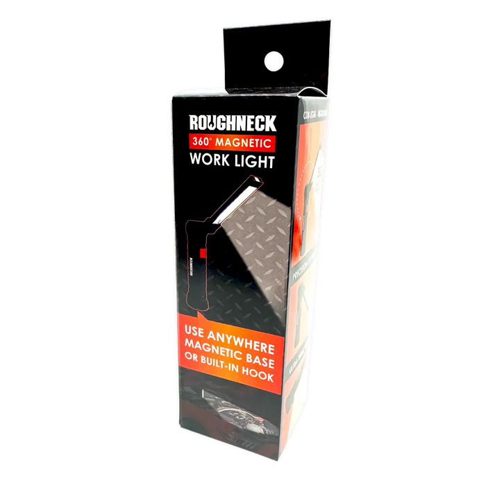 Rechargeable LED Work Flashlight with Magnetic Base - 4 Pieces Per Retail Ready Display 41670 ROUGHNECK