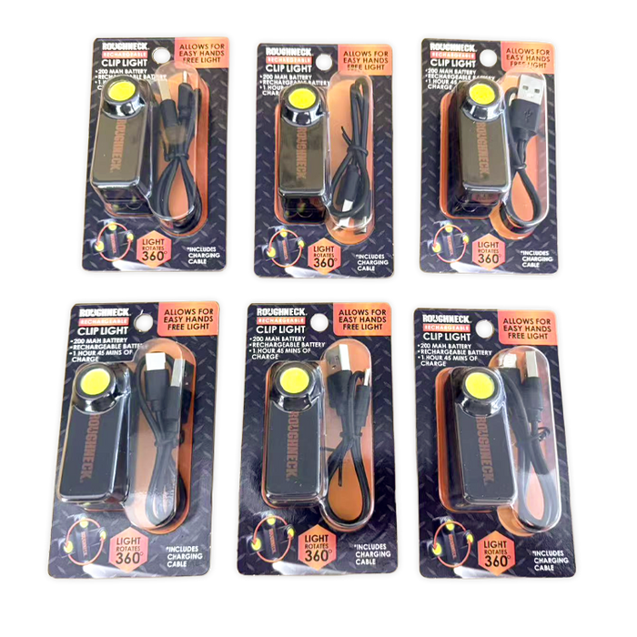 Rechargeable Magnetic Clip Light - 6 Pieces Per Retail Ready Display 26506