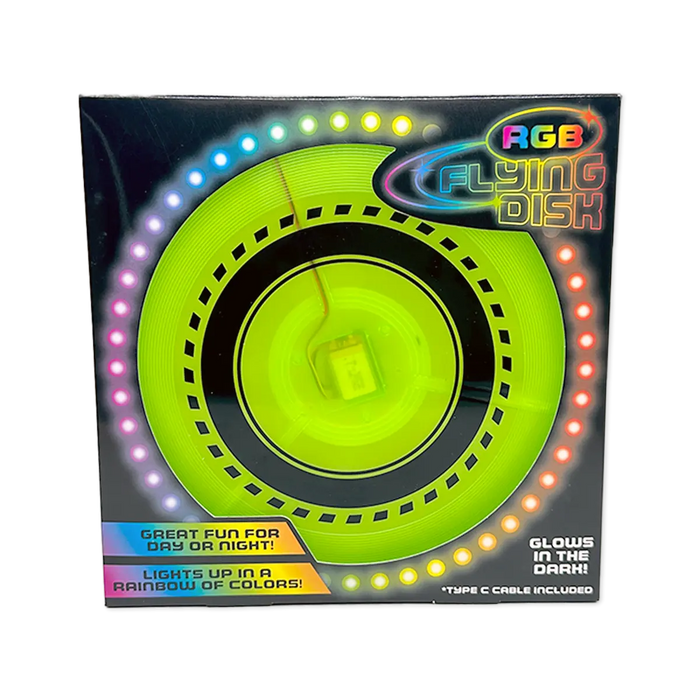 RGB Glow in the Dark Light-Up Flying Disc - 6 Pieces Per Display 25813 KIPP BROTHERS