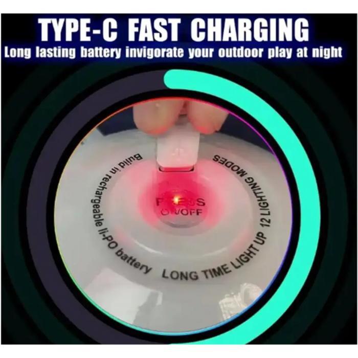 RGB Glow in the Dark Light-Up Flying Disc - 6 Pieces Per Display 25813 KIPP BROTHERS