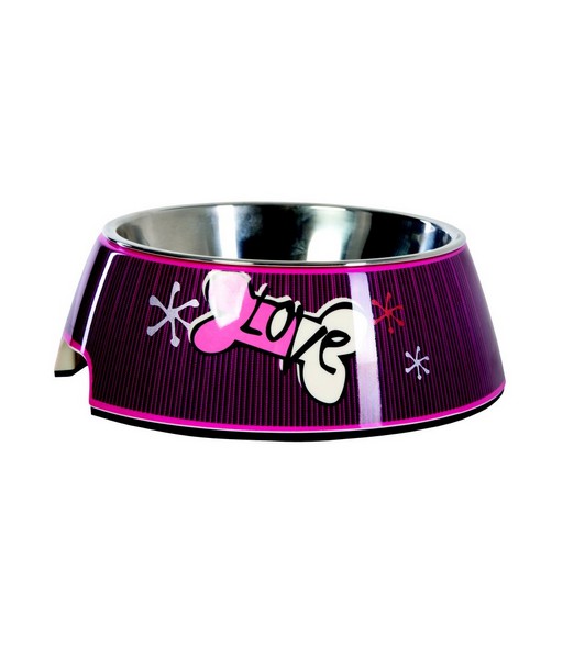 Rogz bowl pink love Med