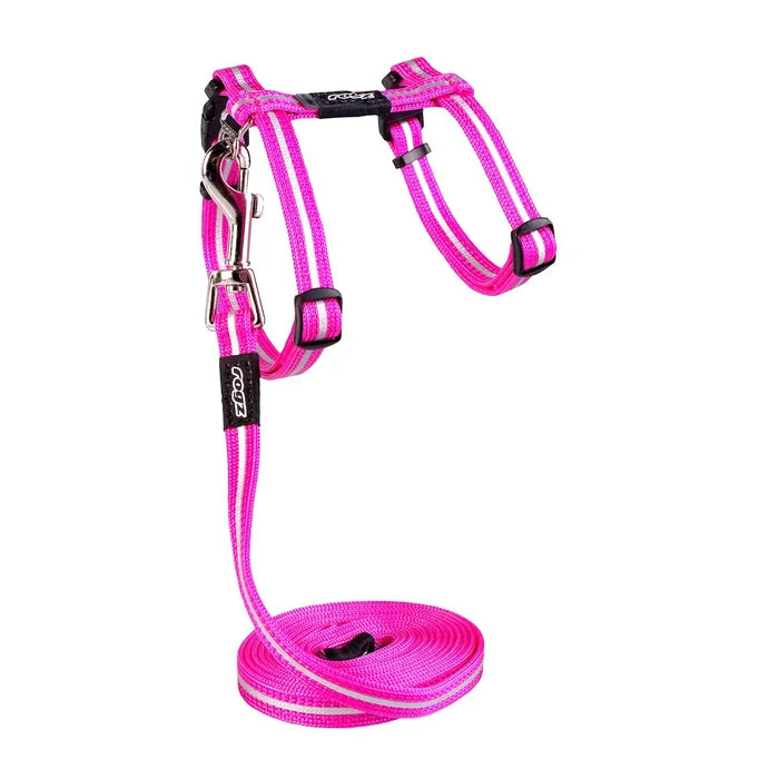 Rogz cat harness alleycat pink xs