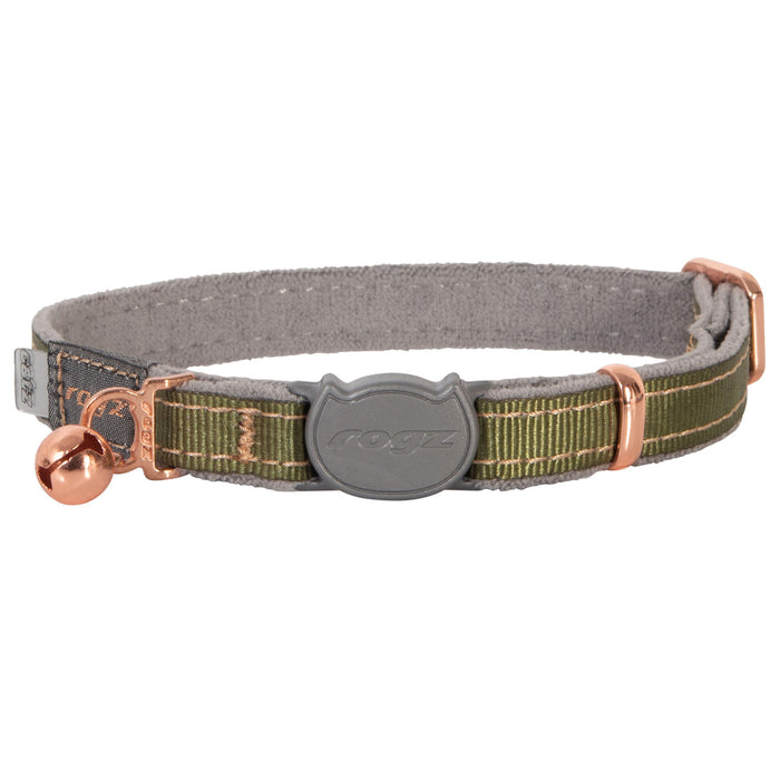 Rogz cat Safety collar Small olive twist