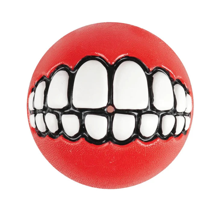 Rogz Grinz Medium Dog Toy red