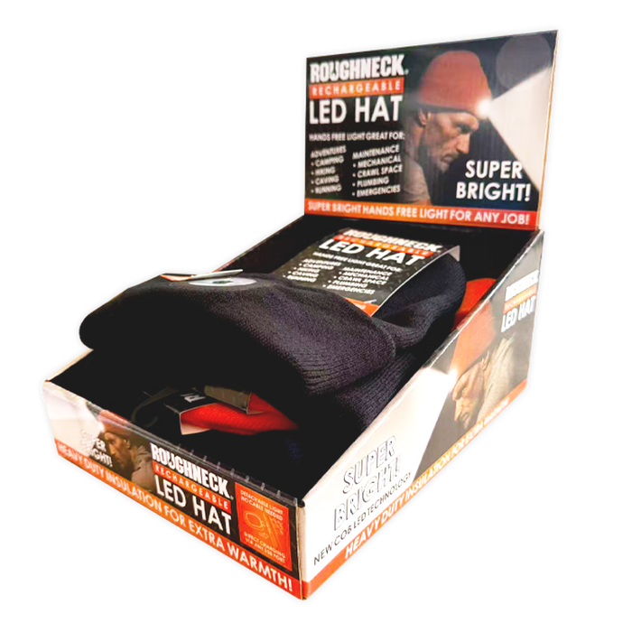 Roughneck LED Light Hat - 6 Pieces Per Retail Ready Display 26171 ROUGHNECK