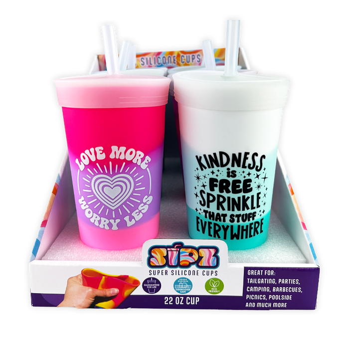 Silicone 22oz Silicone Cup B - 6 Pieces Per Retail Ready Display 26158 ROUGHNECK