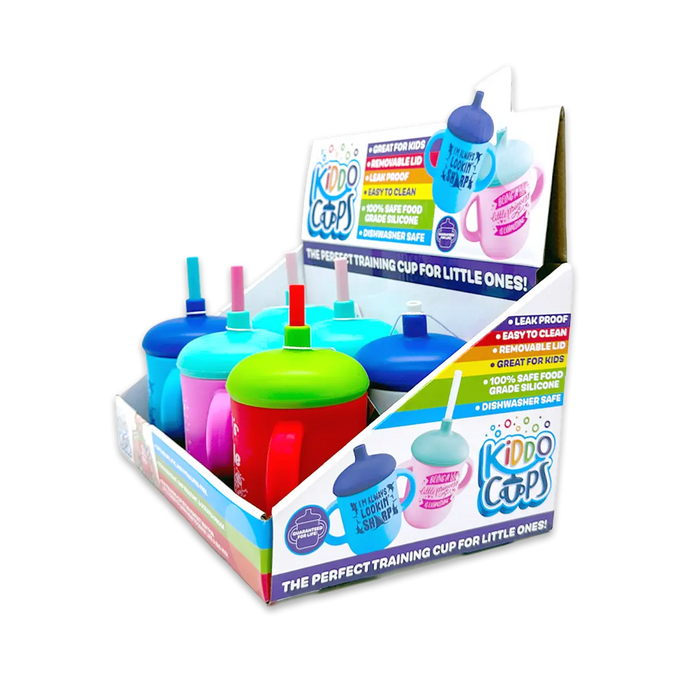 Silicone Kids Toddler Training Kiddo Cups - 6 Pieces Per Retail Ready Display 25297 KIPP BROTHERS