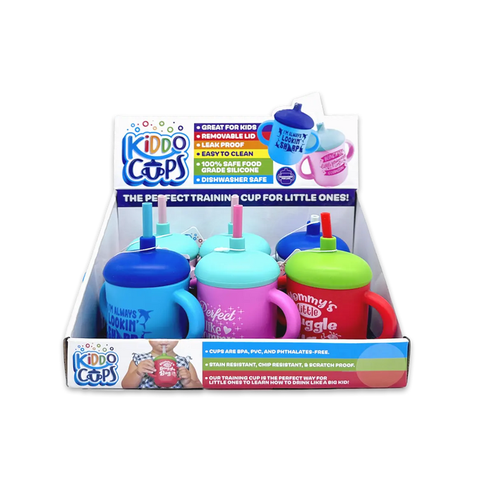 Silicone Kids Toddler Training Kiddo Cups - 6 Pieces Per Retail Ready Display 25297 KIPP BROTHERS