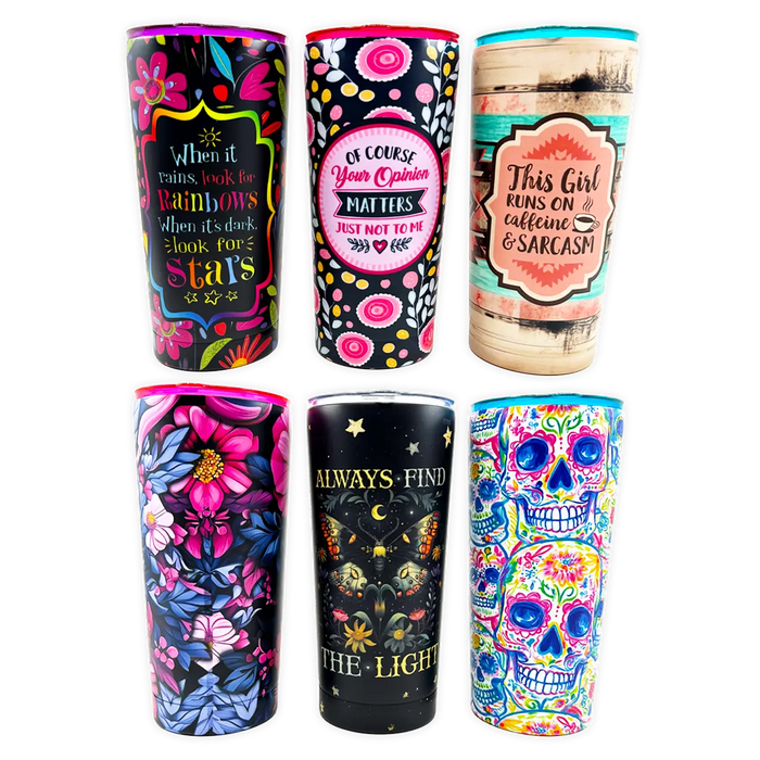 SipTrendz Ceramic 20oz Insulated Cups - 6 Pieces Per Retail Ready Display 25809 NOVELTY INC