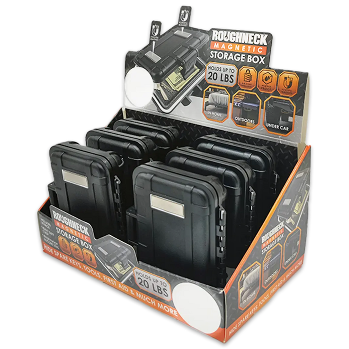Smell Proof Magnetic Storage Box - 6 Pieces Per Retail Ready Display 24346 ROUGHNECK