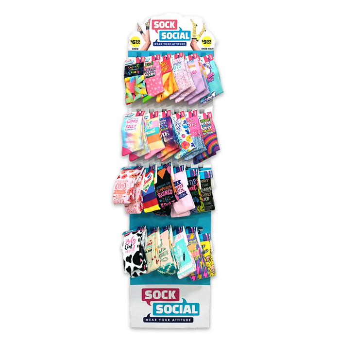 Sock Mix N Match Assorted Floor Display - 36 Pieces Per Retail Ready Display 88465 NOVELTY INC