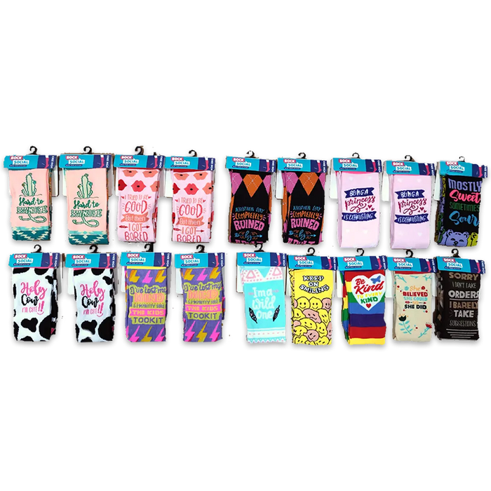 Sock Mix N Match Assorted Floor Display - 36 Pieces Per Retail Ready Display 88465 NOVELTY INC