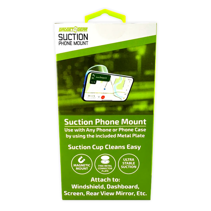 Suction Phone Mount - 6 Pieces Per Retail Ready Display 25922 GADGET GEAR