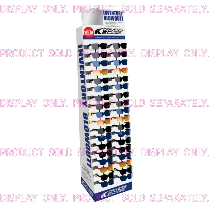 Sunglasses Assortment Merchandising Fixture - Retail Ready Floor Display ONLY 979970 DRIVER'S EDGE