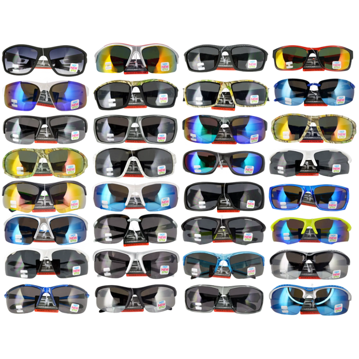 Sunglasses Sport Rayz Assortment Floor Display - 48 Pieces Per Retail Ready Display 88272 DRIVER'S EDGE