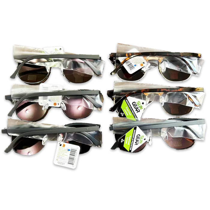Sunglasses Sungear Assortment - 6 Pieces Per Pack 50240 SUN GEAR