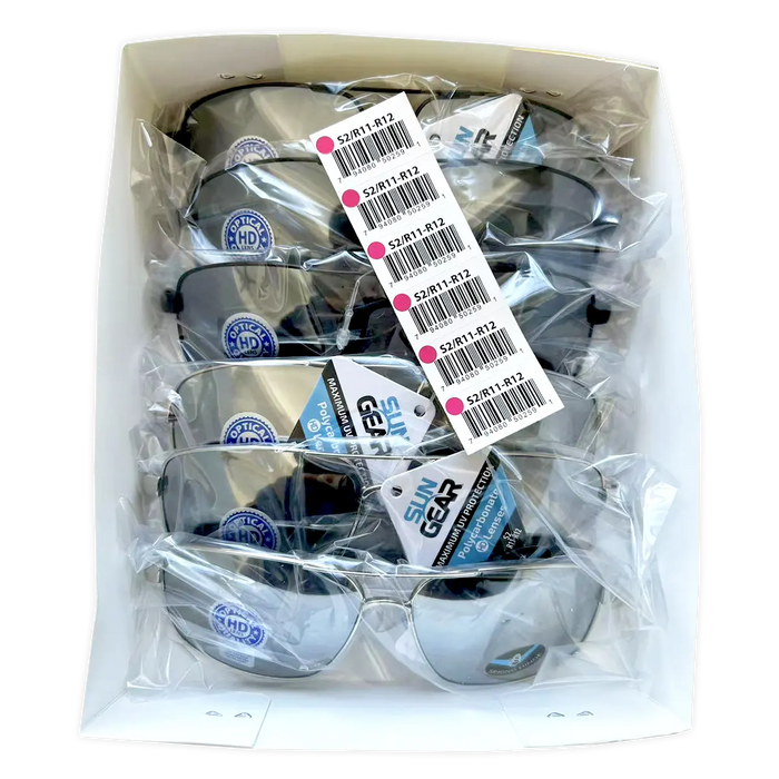 Sunglasses Sungear Assortment - 6 Pieces Per Pack 50259 SUN GEAR