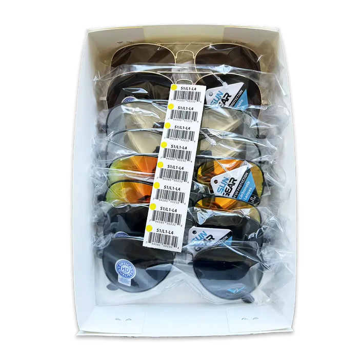 Sunglasses Sungear Assortment - 8 Pieces Per Pack 50232 SUN GEAR