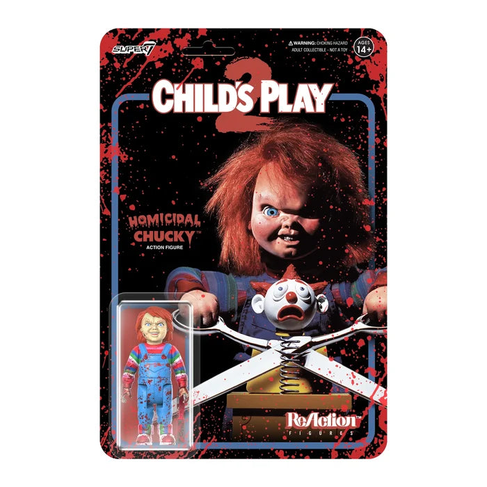 Super7 Child's Play 2 Homicidal Chucky (Blood Splatter) Reaction Figure