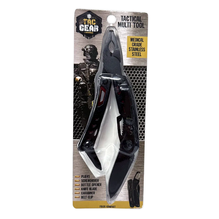 Tactical Multi-Tool 4-In-1 with Carabiner - 6 Pieces Per Retail Ready Display 25895 TAC GEAR