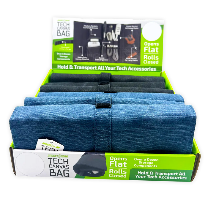 Tech Canvas Roll Storage Bag - 6 Pieces Per Retail Ready Display 24719 GADGET GEAR