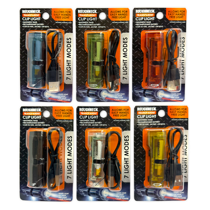 Transparent Clip Light - 12 pieces Per Retail Ready Display 26623