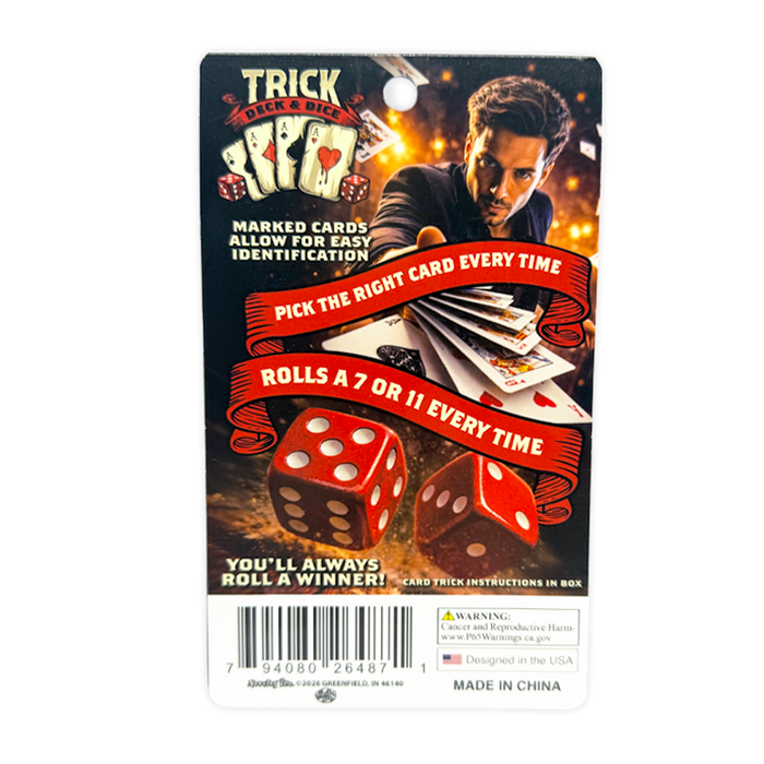 Trick Cards and Dice - 6 Pieces Per Retail Ready Display 26487