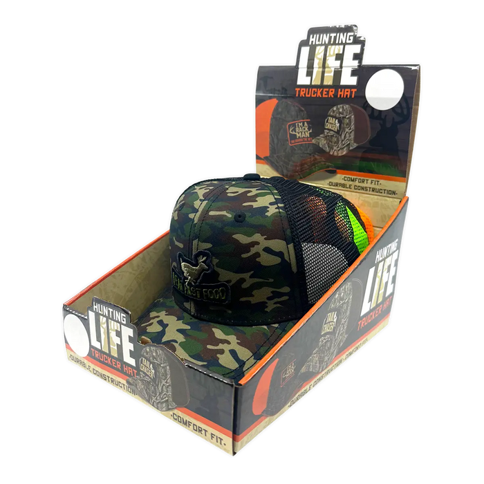 Trucker Hat Hunting Life Ball Cap - 6 Pieces Per Retail Ready Display 23766 ROUGHNECK