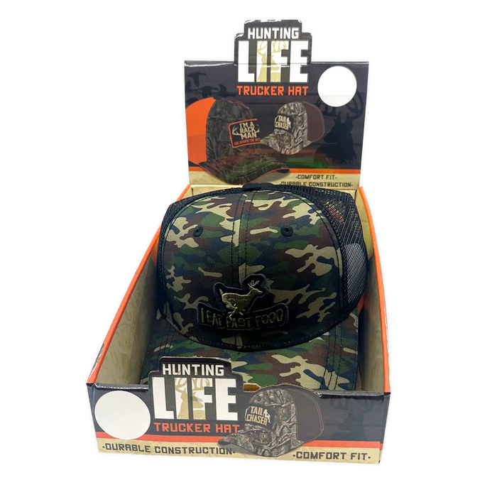 Trucker Hat Hunting Life Ball Cap - 6 Pieces Per Retail Ready Display 23766 ROUGHNECK
